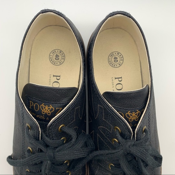 Po-Zu Butterfly vegan leather black sneakers - Picture 5 of 7